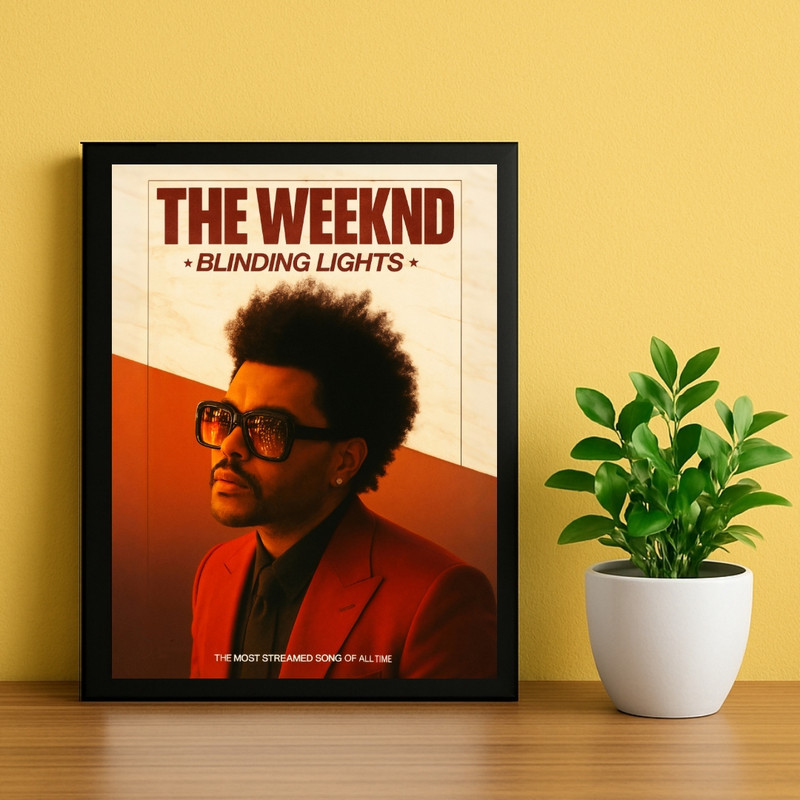 تابلو طرح د ویکند The Weeknd کد 01 فریم مشکی