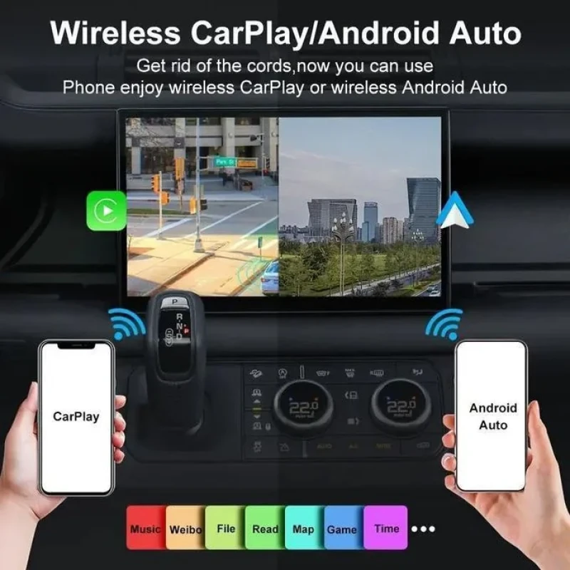 کارپلی و اندروید اتو مدل 2in1 به همراه مبدل USB به USB-C
