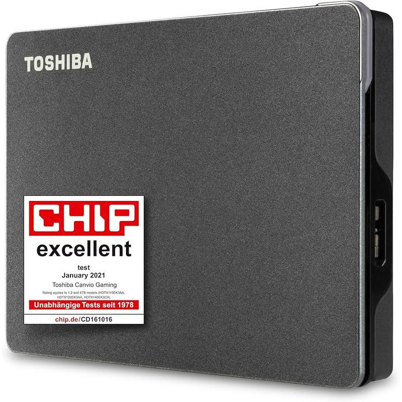 هارد اکسترنال توشیبا مدل Canvio Gaming ظرفیت یک ترابایت دارای رابط USB Type-A 3.2