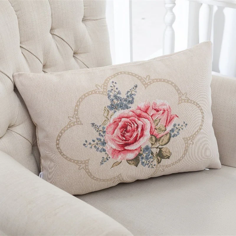 کاور کوسن انگلیش هوم مدل Roses Circle سایز 35x50 سانتی متر
