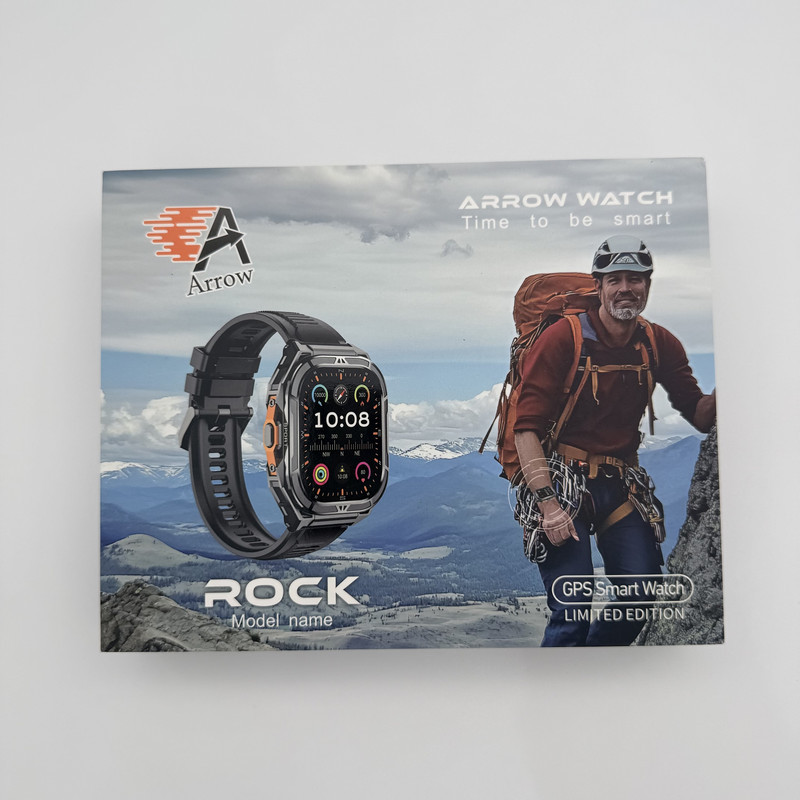 ساعت هوشمند 1.96 اینچی 49 میلیمتری ارو مدل ROCK با بند سیلیکونی