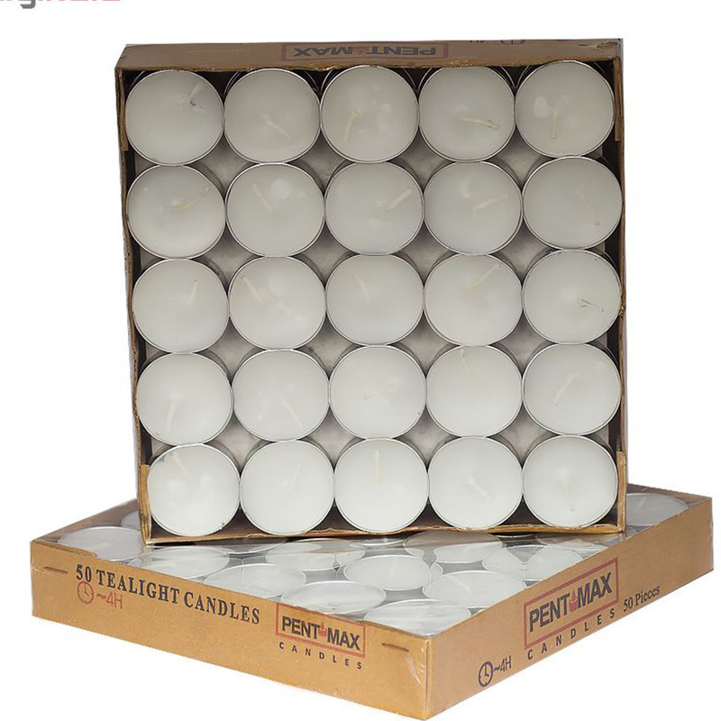 شمع وارمر پنت مکس مدل White Candles بسته 50 عددی
