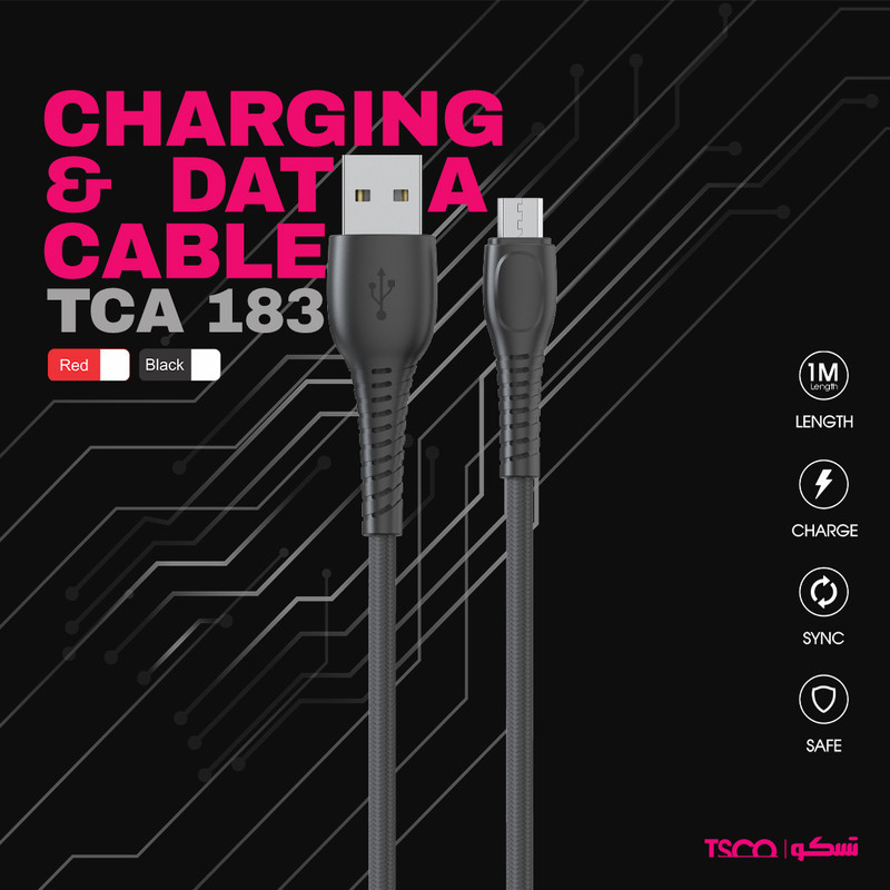 کابل تبدیل USB به USB-C تسکو مدل TC 183 طول 1 متر