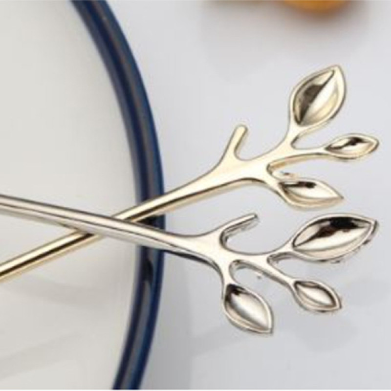 قاشق چای خوری مدل گلبرگ بسته دو عددی