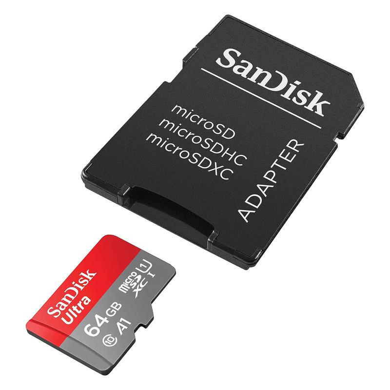 کارت حافظه سندیسک  MicroSDXC مدل Ultra A1 کلاس 10 استاندارد UHS-I سرعت 120MBps ظرفیت 64 گیگابایت