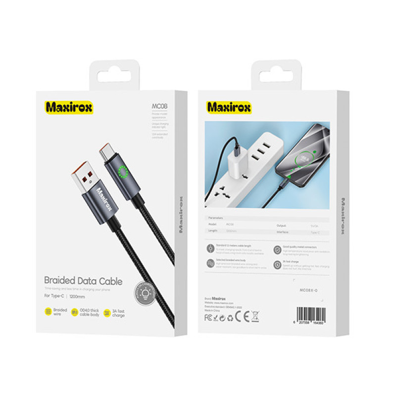 کابل تبدیل USB-C مکسیروکس مدل MC08 طول 1.2متر