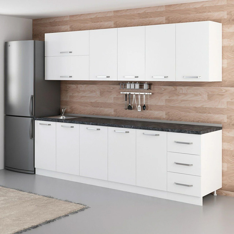 کابینت آشپزخانه فلفور کابینت مدل 270 cm مجموعه 7 عددی