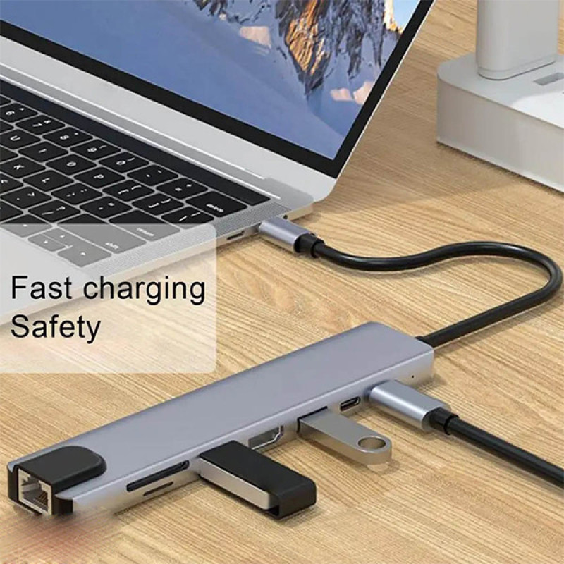 هاب 8 پورت USB-C مدل BYL-2017L