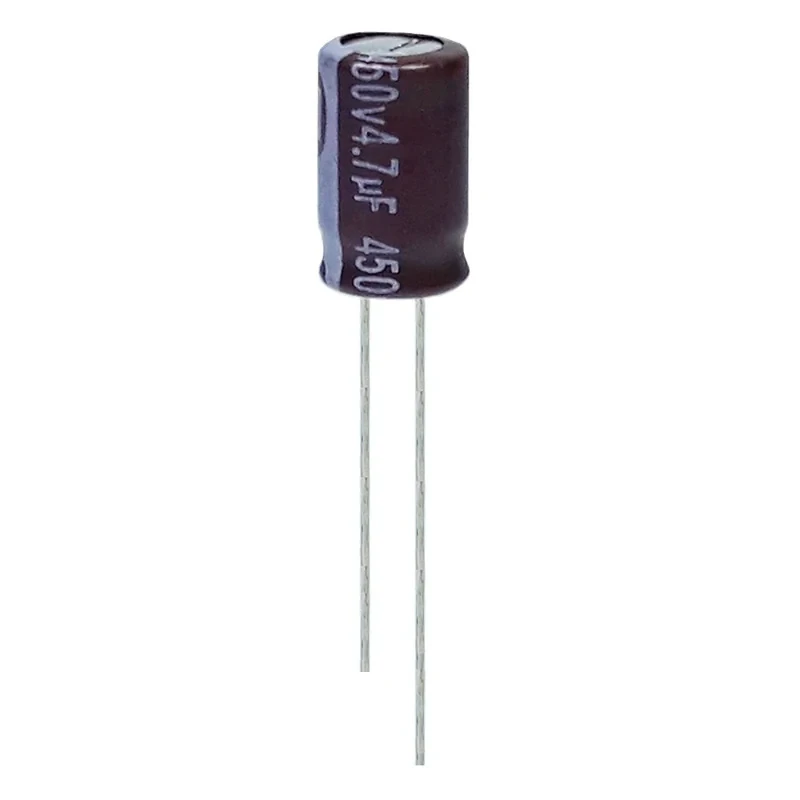 خازن الکترولیت 4.7 میکروفاراد 450 ولت آکسبوم مدل TEC-470450 بسته 4 عددی