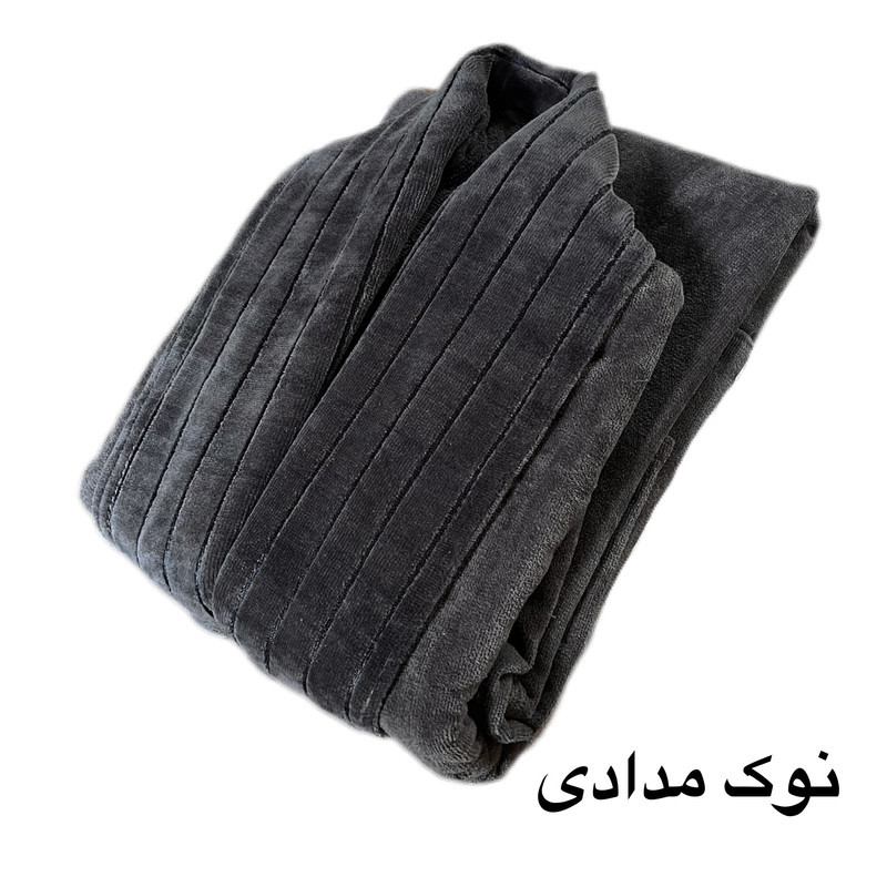 حوله پالتویی آقای کاریزما طرح یقه ابریشم مدل نواری سایز 125 مناسب برای قد 160 الی 185 سانتی متر
