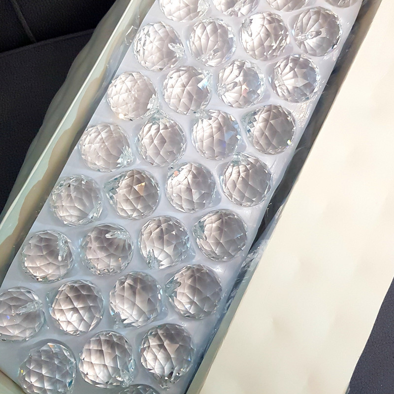 کریستال لوستر مدل گوی شماره سی بسته 102 عددی