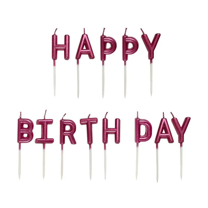 شمع تولد طرح Happy Birthday مدل s044