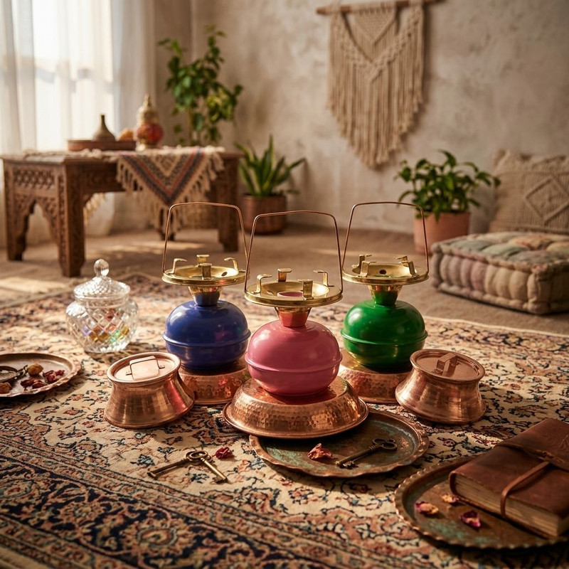 جاشمعی طرح دیگ مسی سنتی