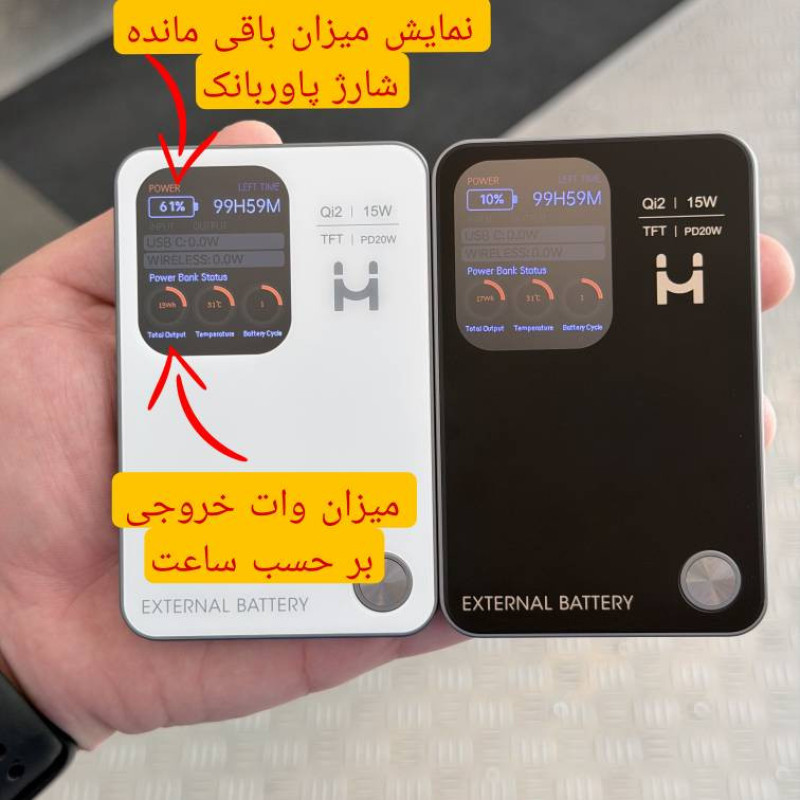 پاوربانک 20وات مدل MH10 ظرفیت 10000 میلی آمپر ساعت