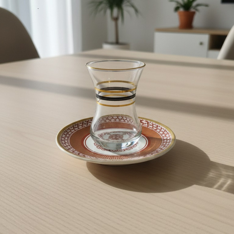 ست فنجان و نعلبکی ۱۲ پارچه ۶ نفره ریور مدل آناهیتا کد TP6000