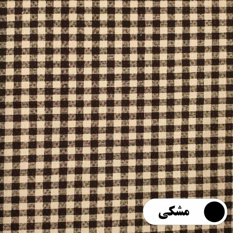رومیزی پانیذ پود مدل چهارخانه گرد سایز 140x140 سانتی‌متر