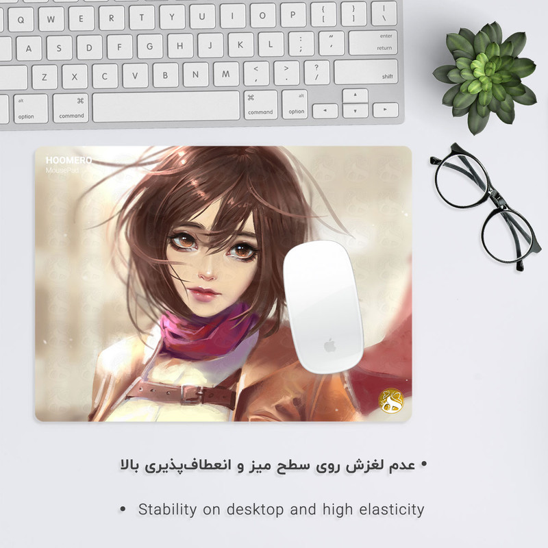 ماوس پد هومرو مدل A3531 طرح انیمه اتک آن تایتان میکاسا