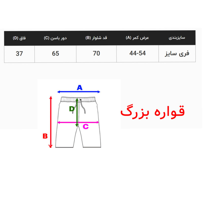 شلوارک مردانه مدل هاوایی