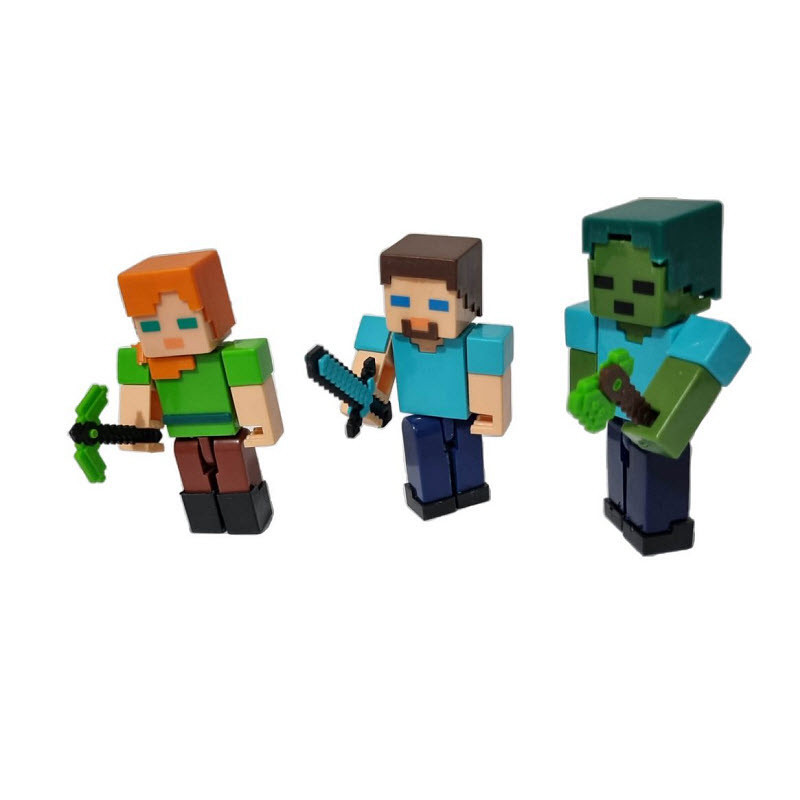 فیگور طرح ماینکرافت مدل Minecraft M001-3 مجموعه 3 عددی