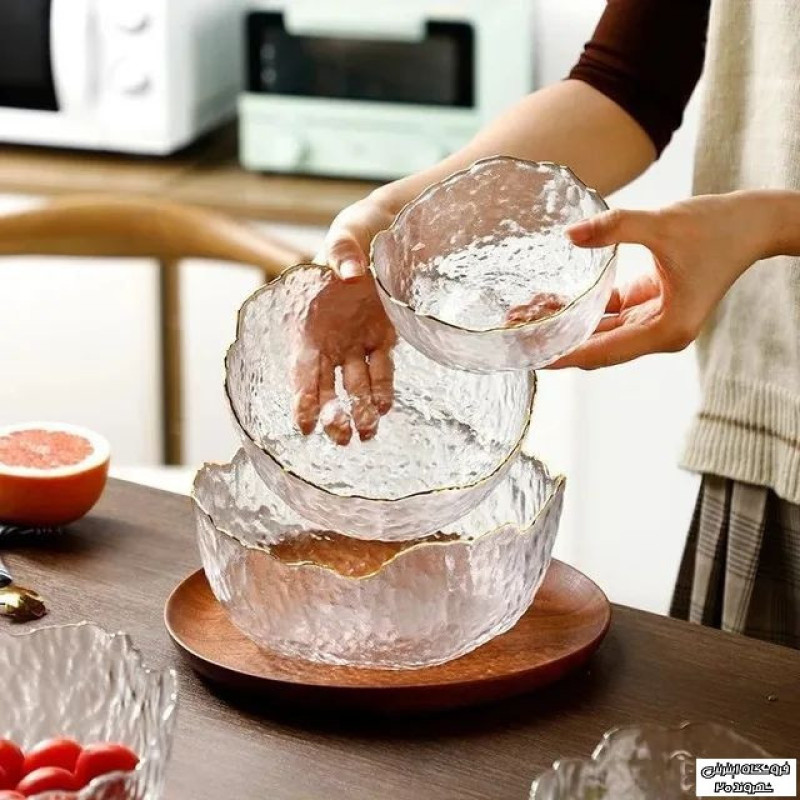 کاسه مدل دفرمه یخی کد 1369n 2795 مجموعه سه عددی
