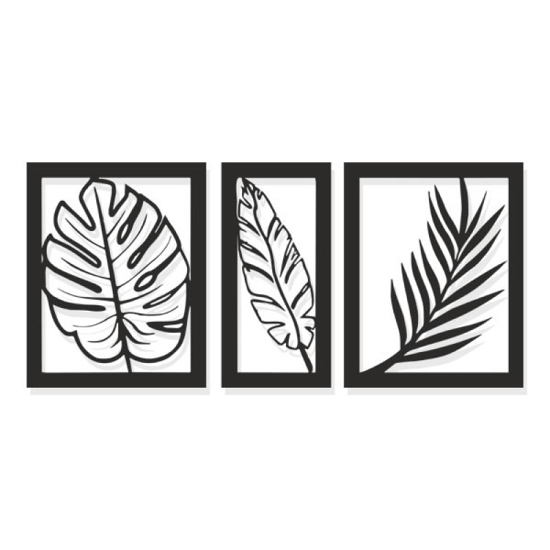 دیوارکوب مدل گلبرگ کد 70048 مجموعه سه عددی