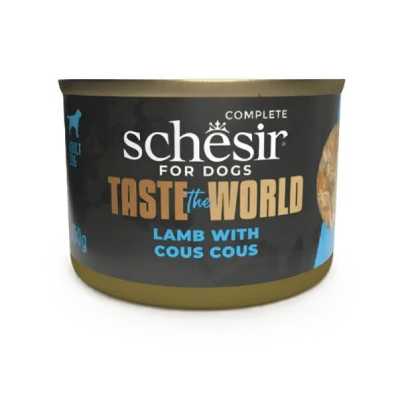 کنسرو شسیر سگ بالغ مدل Taste the world طعم بره وزن 150 گرم