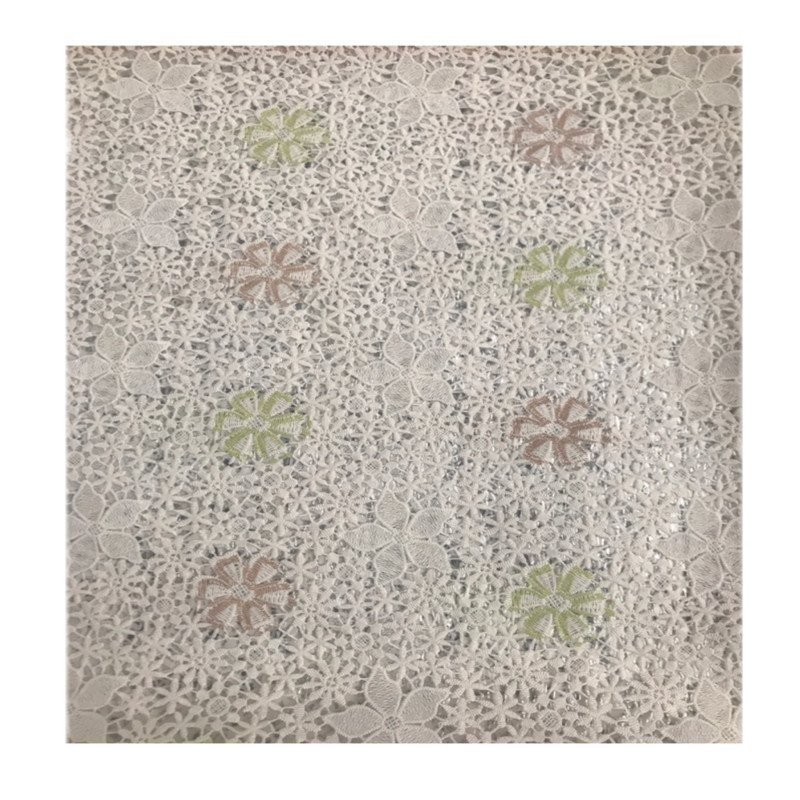 سفره 6 نفره مدل رویال طرح گیپور 140x100 سانتی متر کد 015