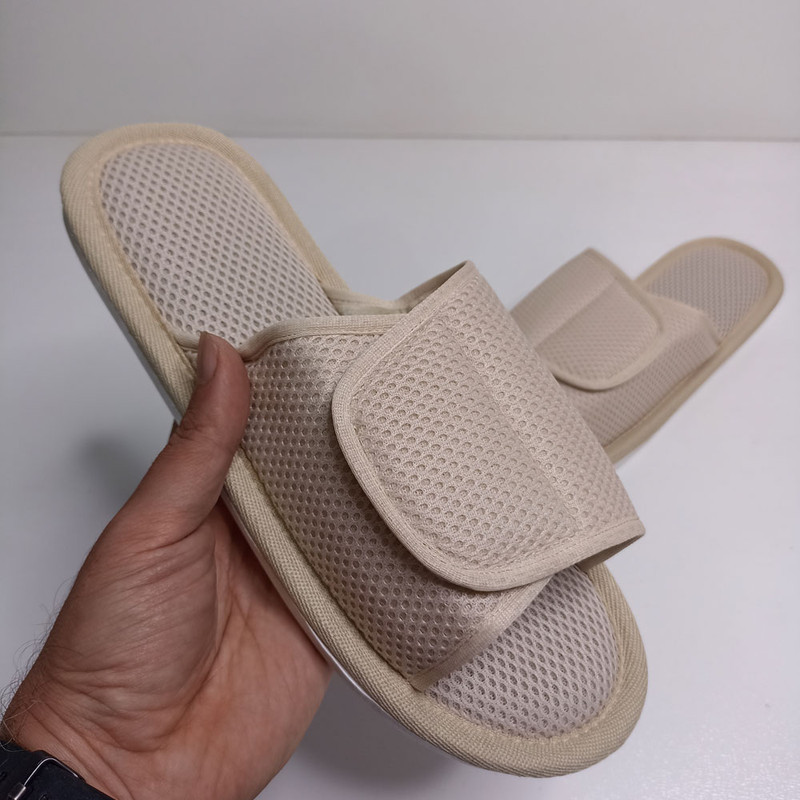 دمپایی حوله ای نیکتا مدل رویه چسبی 32-10000 کد 1604-CR