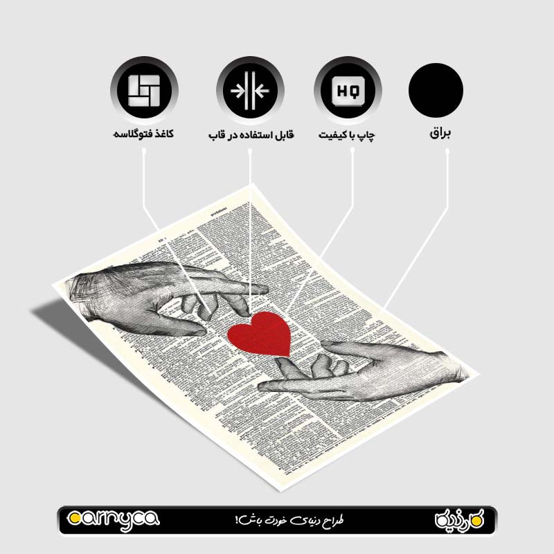 پوستر کارنيکا طرح روزنامه وینتج Vintage Newspaper کد 22776 مجموعه 8 عددی