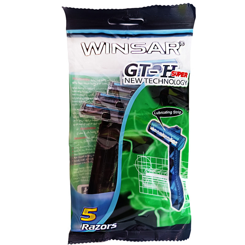 خود تراش وینسار مدل GT-H SUPER شش بسته 5 عددی