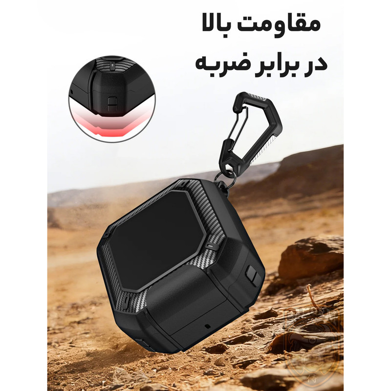 کاور سامورایی مدل Quad-49 مناسب برای کیس هدفون سامسونگ Galaxy Buds 4 Pro  Galaxy Buds 4