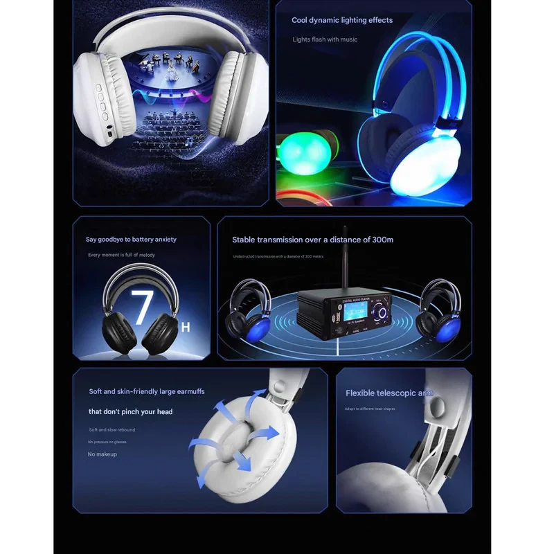 هدست مخصوص بازی بلوتوثی دوپریم مدل Uniguma RGB