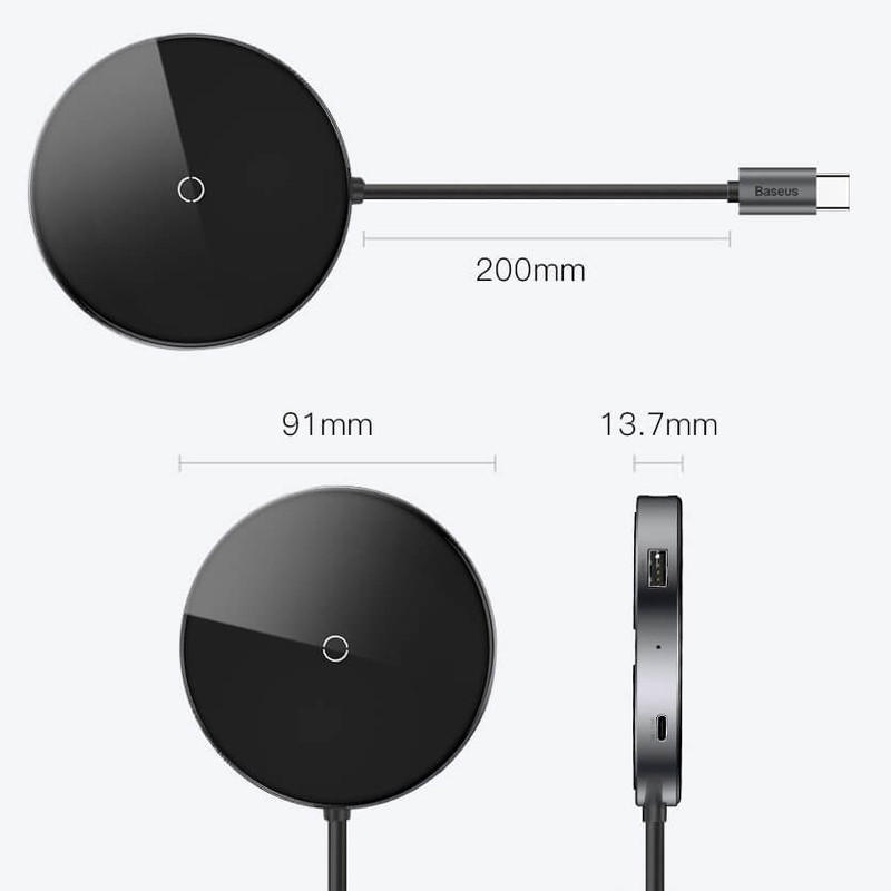 شارژر بی سیم باسئوس مدل WXJMY-0G