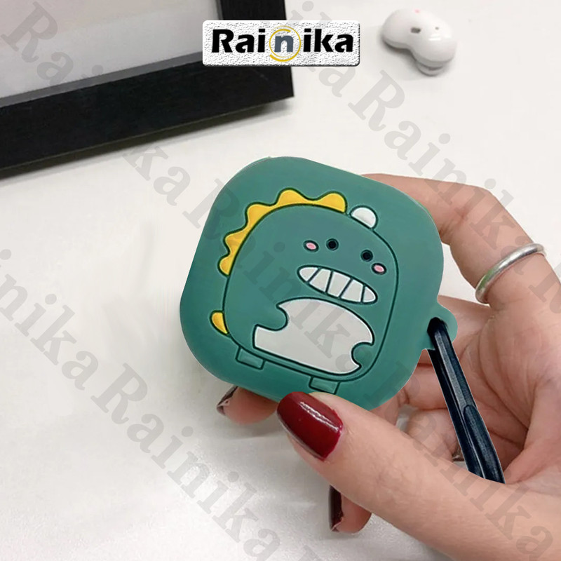 کاور رینیکا مدل Buds cute Dinosaur مناسب برای کیس هدفون بی سیم سامسونگ Galaxy Buds Live  Buds Pro  buds 2  buds 2 pro  Fe