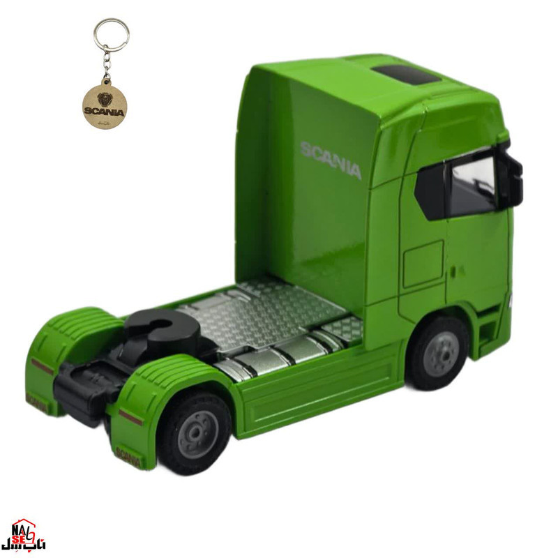 ماکت ماشین ناب سل مدل اسکانیا تک محور موزیکال فلزی SCANIA به همراه جاسوییچی