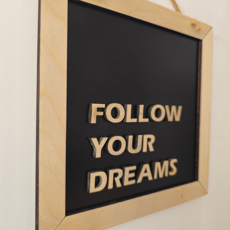 دیوارکوب مدل follow your dreams