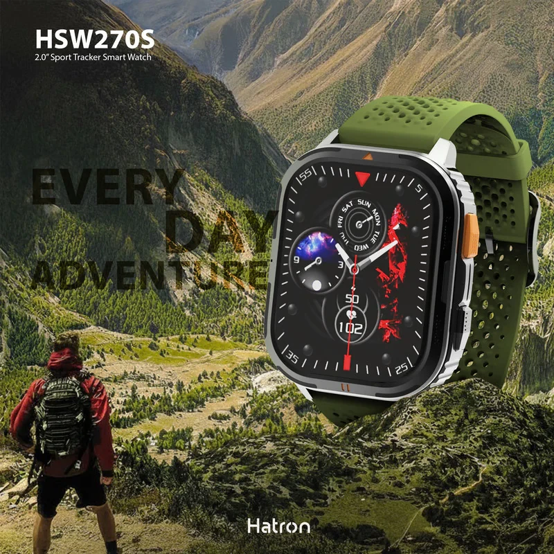ساعت هوشمند 2 اینچی هترون مدل HSW270S با بند سیلیکونی
