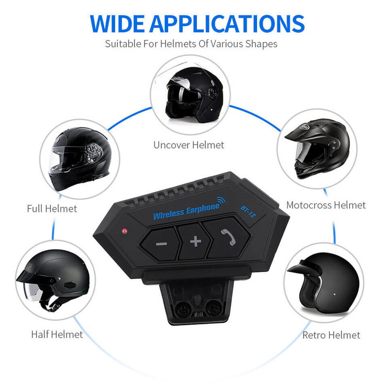 هدست بلوتوثی کلاه کاسکت مدل BT-12