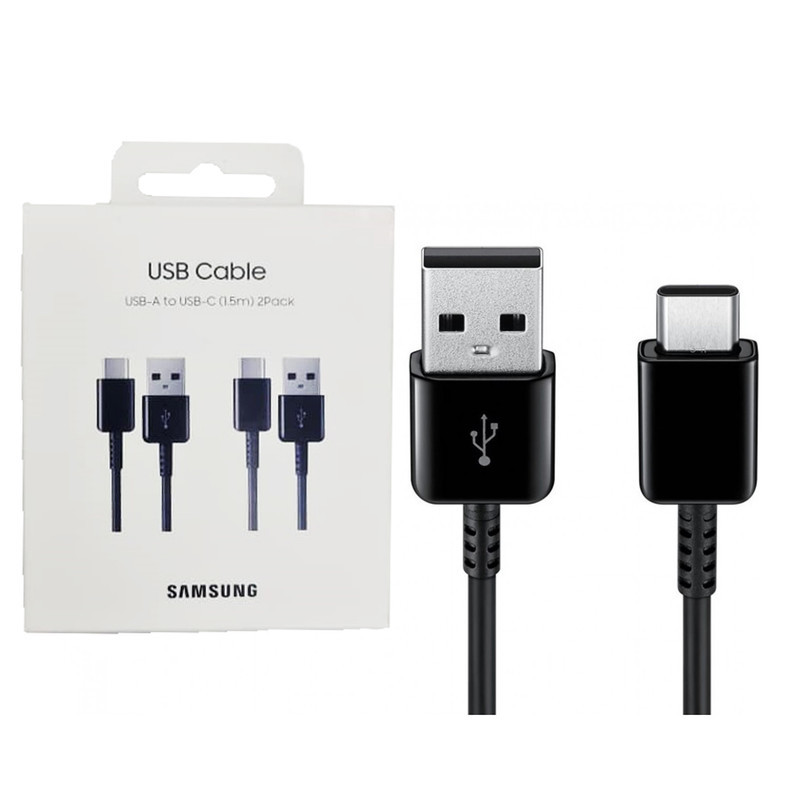 کابل تبدیل USB به USB-C سامسونگ مدل EP-DG930 طول 1.5 متر بسته 2 عددی