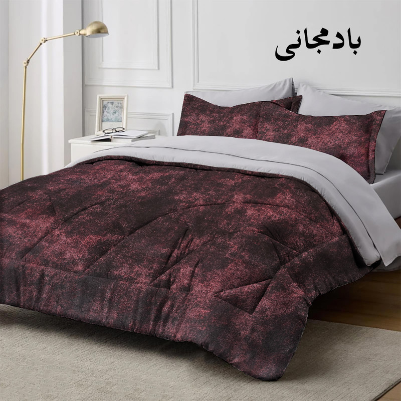 سرویس روتختی دونفره 6 تکه نوپه هوم مدل مخمل پتینه 1021