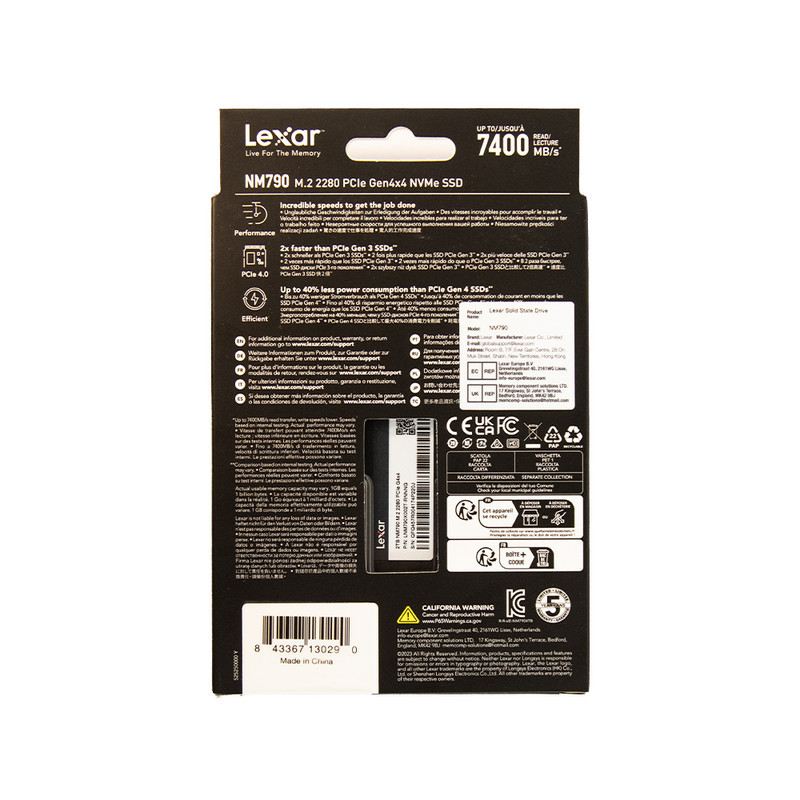 اس اس دی اینترنال PCIe Gen4 x4 لکسار مدل NM790 ظرفیت 2 ترابایت