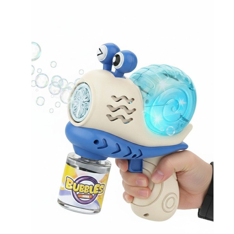 حباب ساز مدل تفنگی موزیکال چراغدار شارژی طرح حلزونی کد SNAIL GUN TRB