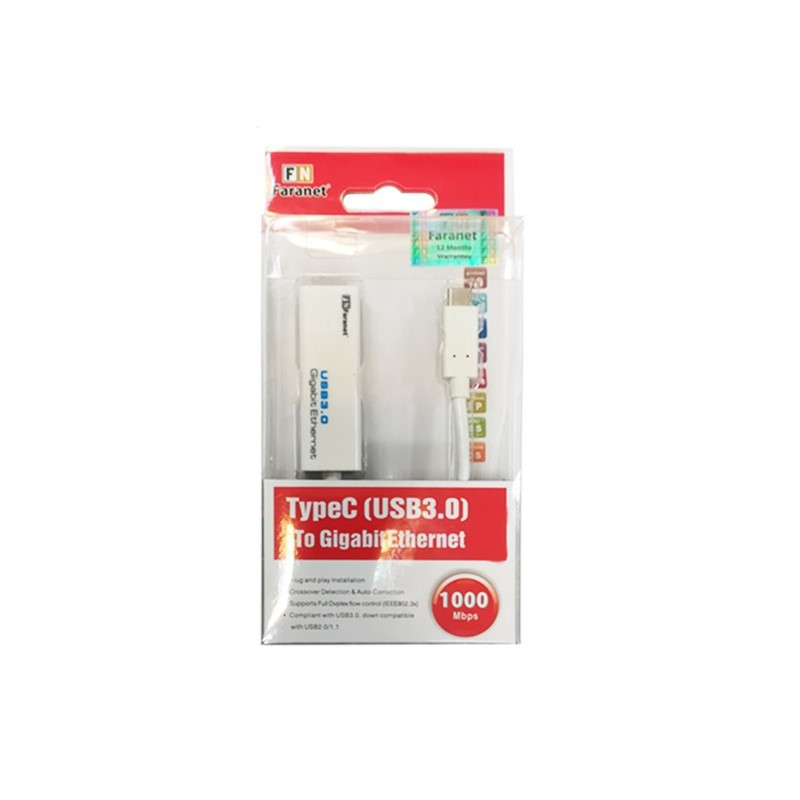 مبدل USB-C 3.1 به شبکه LAN فرانت مدل FN-UCE1000