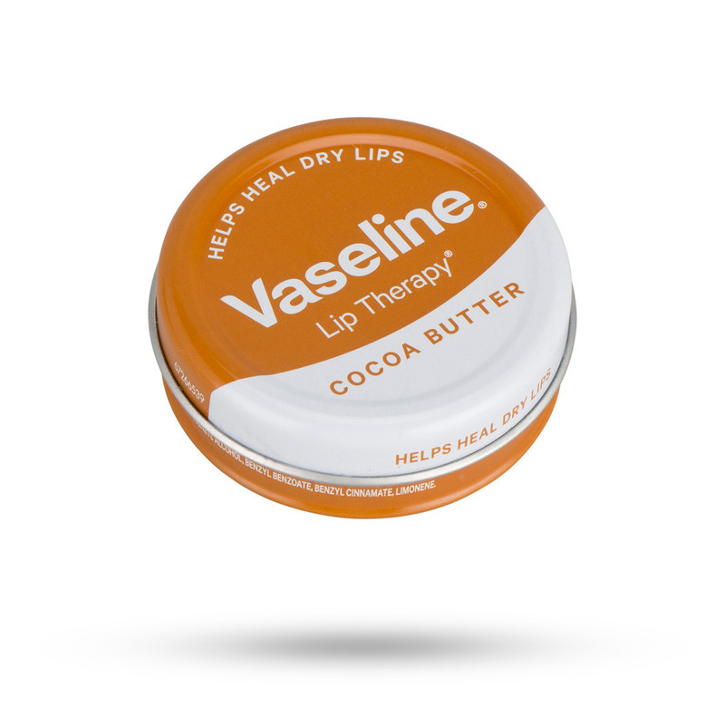 بالم لب مرطوب‌کننده وازلین مدل Cocoa Butter وزن 20 گرم با کره کاکائو، ترمیم‌کننده سریع ترک لب، محافظ در برابر باد و خشکی، فاقد الکل و با رایحه ملایم