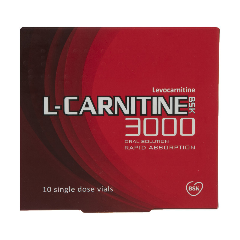 محلول خوراکی ال - کارنیتین 3000 میلی گرمی بی اس کی  بسته 10 عددی