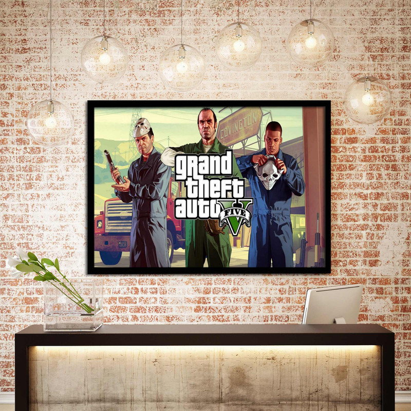تابلو نوری بکلیت مدل طرح بازی گیمینگ Gta مدل چراغدار B-s1413