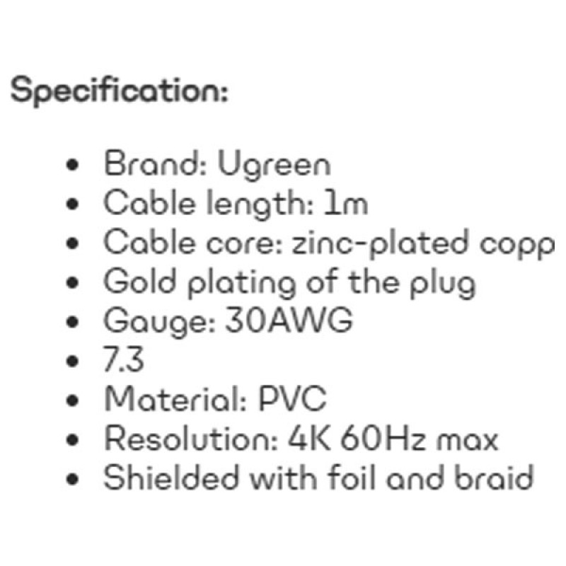 کابل تبدیل HDMI به DVI یوگرین مدل HD106-11150 طول 1.5 متر