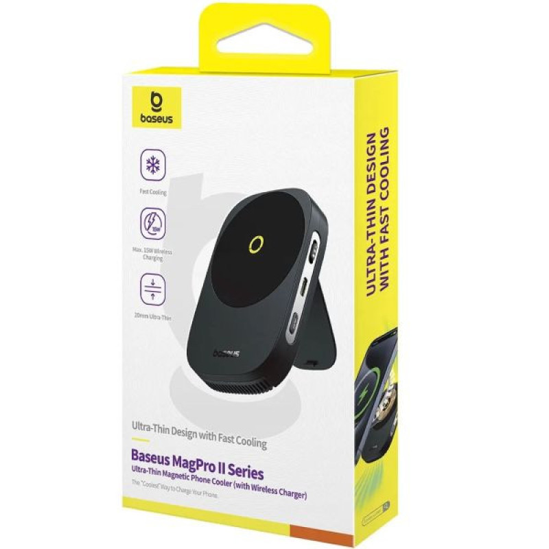شارژر رومیزی 15 وات بیسوس مدل  15W Wireless Charger Magnetic Phone Cooler