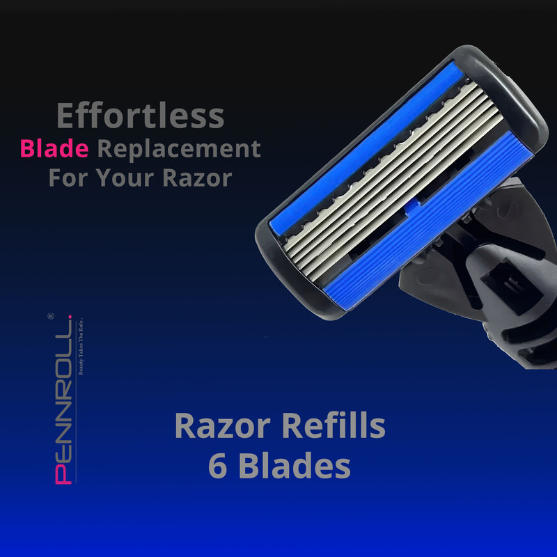 تیغ یدک پنرول مدل PRCL - Razor Refills 6 X3 بسته 3 عددی