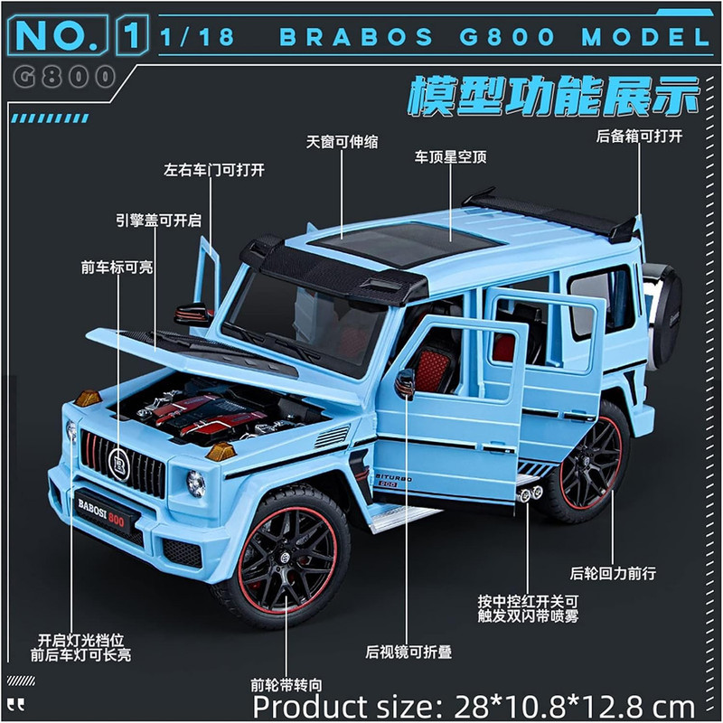 ماکت ماشین مدل مرسدس بنز جی کلاس Mercedes-Benz G-class brabos 800